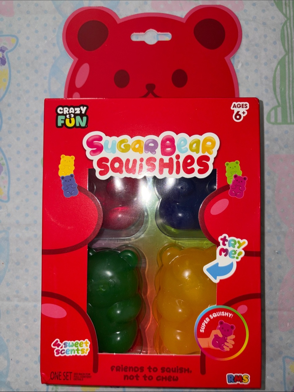 Scented Sugar Bear Squishies Pack - - Green & Yellow